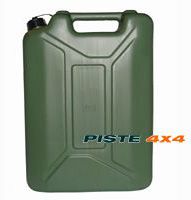 JERRICAN 20 LITRES PLASTIQUE ALIMENTAIRE VERT OLIVE
