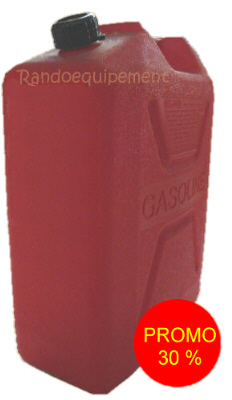 JERRYCAN PLASTIQUE ROUGE POUR DIESEL - PROMO