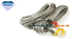 CORDE SYNTHTIQUE POUR TREUIL AVEC CROCHET ET GAINE L 40M / L 12MM 