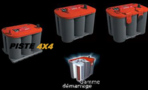 OPTIMA ROUGE EN 12V (BORNE +  GAUCHE)